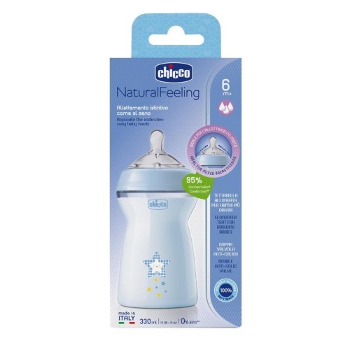 Butelka plastikowa NaturalFeeling nieb 330ml 6m+