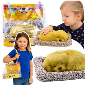 ŚPIĄCY LABRADOR NA PODUSZCE DŻWIĘK, LEANTOYS