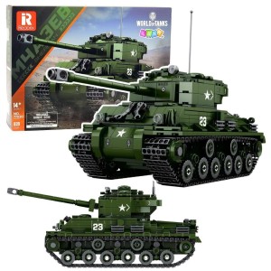 KLOCKI KONSTRUKCYJNE CZOŁG SHERMAN M4A3E8 1:30
