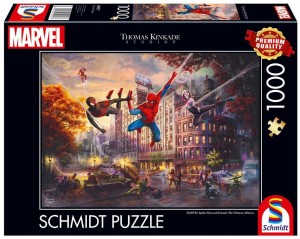 PUZZLE PQ 1000 THOMAS KINKADE SPIDER-MAN I PRZYJAC