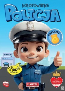KOLOROWANKA POLICJA Z NAKLEJKAMI, AGATA NIEMIRSKA