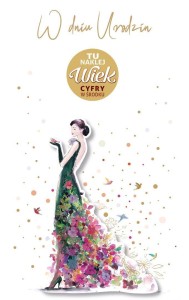 KARTKA OKOLICZNOŚCIOWA URODZINY (WYMIENNE CYFRY)