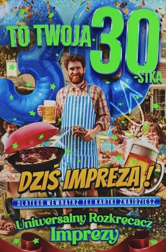276 Karnet JCX na 30 urodziny dla mężczyzny z...