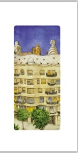 KARNET 12X23CM + KOPERTA GAUDI LA PEDRERA