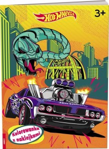 MATTEL HOT WHEELS. KOLOROWANKA Z NAKLEJKAMI