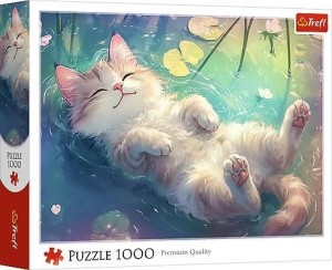 PUZZLE 1000 PURRFEKCYJNY RELAKS TREFL, TREFL
