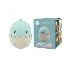 LAMPKA NOCNA LED BABY DINO NIEBIESKI, MARY'S