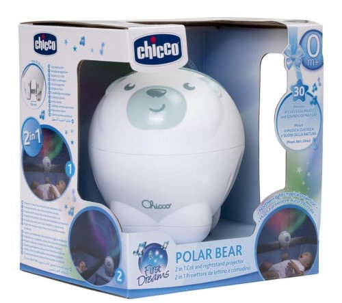 Projektor miś polarny niebieski, Chicco
