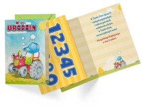 KARNET B6 URODZINY DZIECIĘCE (WYMIENNE CYFRY)