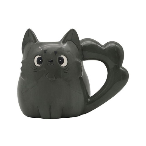 Kubek ceramiczny - Kot ciemny szary Beans&Co Cats