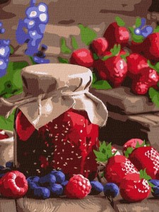 MALOWANIE PO NUMERACH - DŻEM MALINOWY 30X40CM