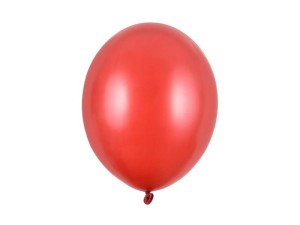 BALONY STRONG METALLIC POPPY RED 30CM 10SZT