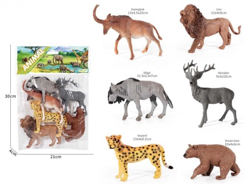 Zwierzątka safari 12,5cm 6szt, Madej