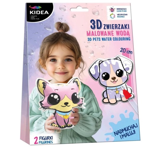 Magiczne zwierzaki do malowania wodą KIDEA