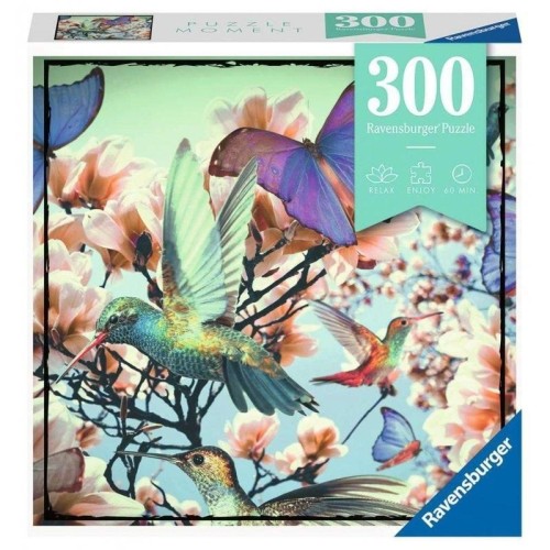 Puzzle Moment 300 Koliber i motyle, Ravensburger