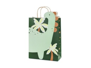 TOREBKA PREZENTOWA DINOZAUR 10X24X37CM, PARTYDECO