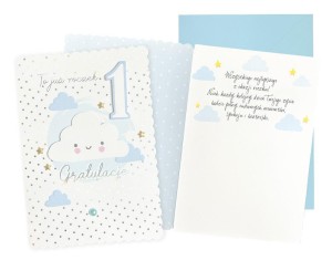 KARNET B6 URODZINY ROCZEK (CHMURKA NIEBIESKA)