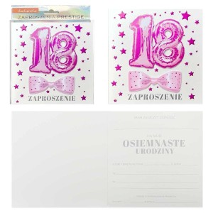ZAPROSZENIE URODZINY 18 5SZT