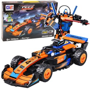 KLOCKI KONSTRUKCYJNE WYŚCIGÓWKA ROBOT 2W1