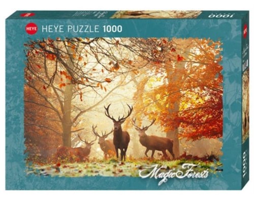 Puzzle 1000 Magiczny las - Jelenie, Heye