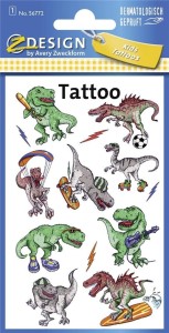 TATUAŻE DLA DZIECI - DINOZAURY, ZDESIGN