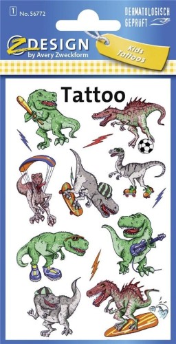 Tatuaże dla dzieci - Dinozaury, Zdesign