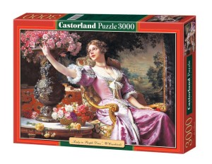 PUZZLE 3000 DAMA W RÓŻOWEJ SUKNI CASTOR