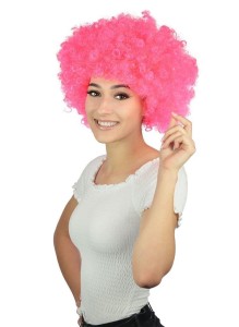 PERUKA AFRO XXL RÓŻOWA