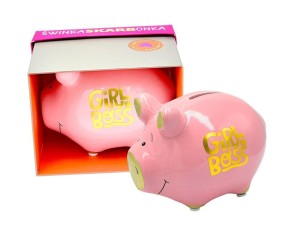 SKARBONKA MAŁA ŚWINKA GIRL BOSS, KUKARTKA