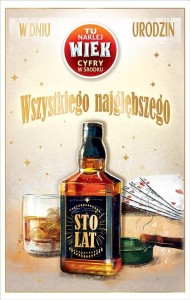KARTKA OKOLICZNOŚCIOWA URODZINY (WYMIENNE CYFRY)