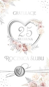 KARNET ROCZNICA ŚLUBU 25