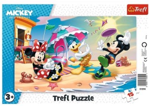PUZZLE RAMKOWE 15 ZABAWY NA PLAŻY TREFL, TREFL