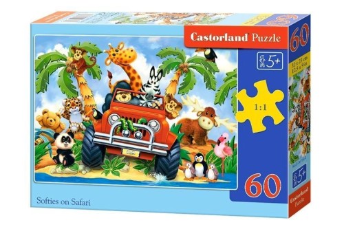 Puzzle 60 Softies on Safari CASTOR, Castorland