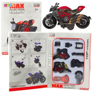 MOTOCYKL DO SKRĘCANIA METALOWY 1:14 POMARAŃCZOWY