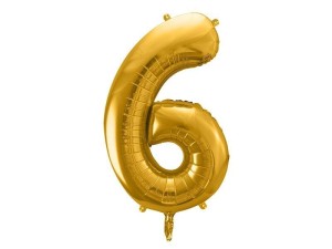 BALON FOLIOWY 6 86CM ZŁOTY