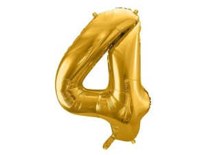 BALON FOLIOWY 4 86CM ZŁOTY