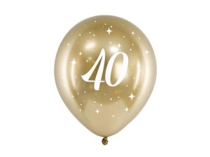 BALONY GLOSSY 40-STKA 30CM ZŁOTE 6SZT