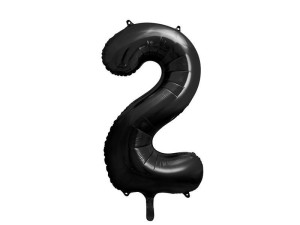 BALON FOLIOWY 2 CZARNY 86CM