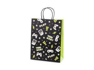 TOREBKA PREZENTOWA GAMEPAD 10X24X32CM, PARTYDECO