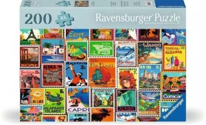 PUZZLE XL 200 ZNACZKI POCZTOWE, RAVENSBURGER