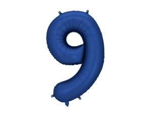 BALON FOLIOWY CYFRA 9 86CM GRANAT