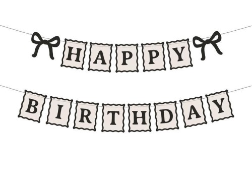 Baner Happy Birthday Kokardki 100cm