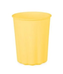 KUBECZKI PLASTIKOWE FALBANKA, ŻÓŁTY 220 ML 4 SZT
