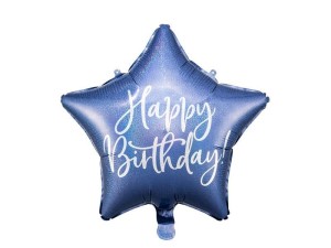 BALON FOLIOWY HAPPY BIRTHDAY 40CM GRANATOWY