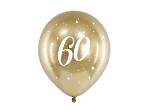 BALONY GLOSSY 60-TKA 30CM ZŁOTE 6SZT
