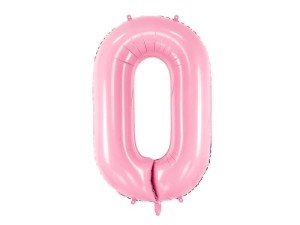 BALON FOLIOWY 0 RÓŻOWY 86CM