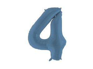 BALON FOLIOWY CYFRA 4 86CM GRANAT