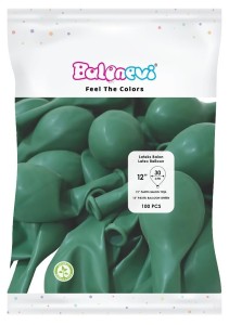 BALONY LATEKSOWE PASTEL ZIELONE 30CM 100SZT