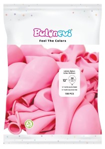BALONY LATEKSOWE PASTEL RÓŻOWE 30CM 100SZT