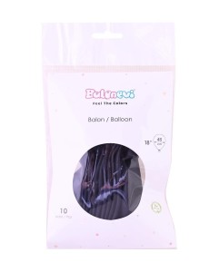 BALONY LATEKSOWE PASTEL CZARNE 45CM 10SZT